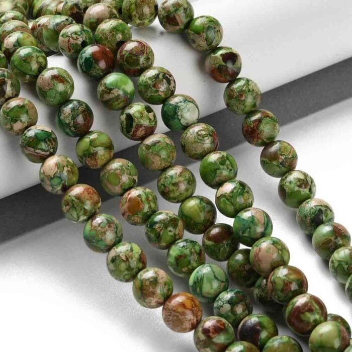 OliveSea sediment Imperial Jasper regalite Gemstones Beads