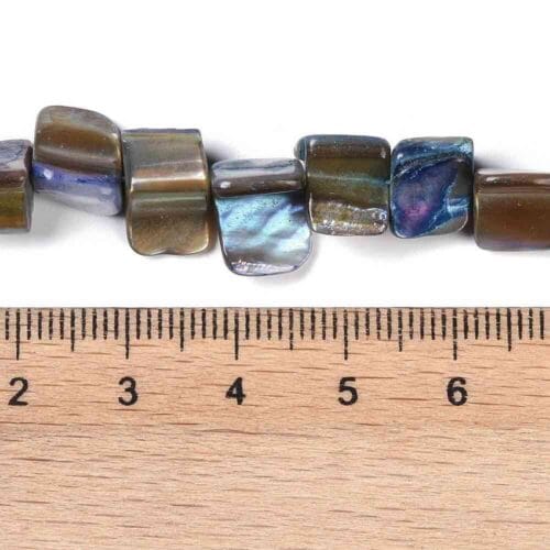 Steel Blue Natural Dyed Shell Beads