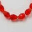 Red Faceted Tear Drop Glass Beads