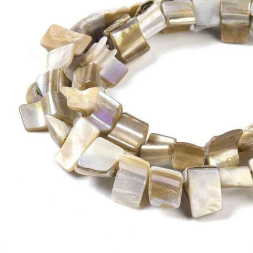 Old Lace Natural Dyed Shell Beads
