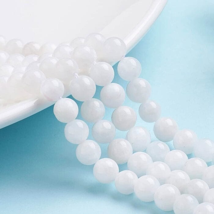 Exquisite Natural White Rainbow Moonstone Gemstones