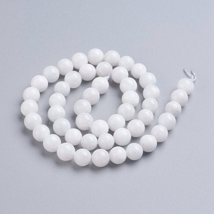 Exquisite Natural White Rainbow Moonstone Gemstones