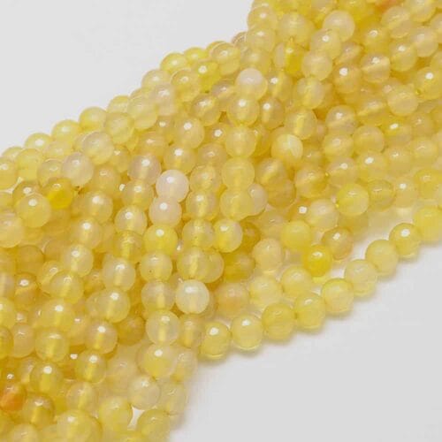 Natural Golden Faceted Agate Gemstones