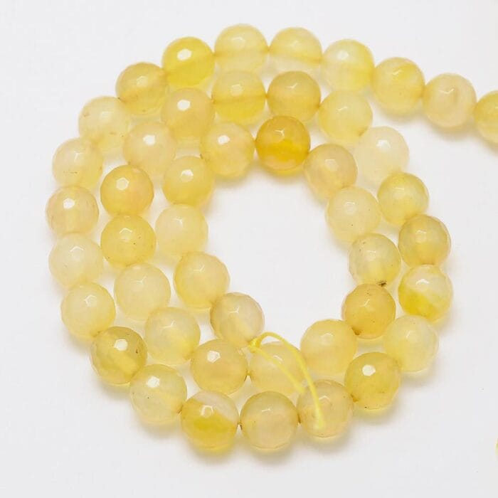 Natural Golden Faceted Agate Gemstones