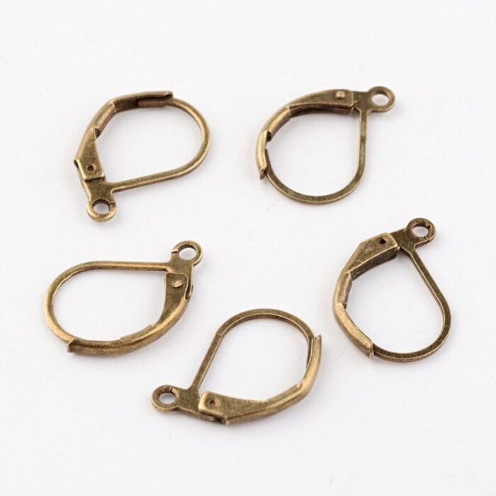 Antique Bronze French Leverback Earring Hooks
