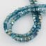 Dark Turquoise Faceted Square Glass Beads