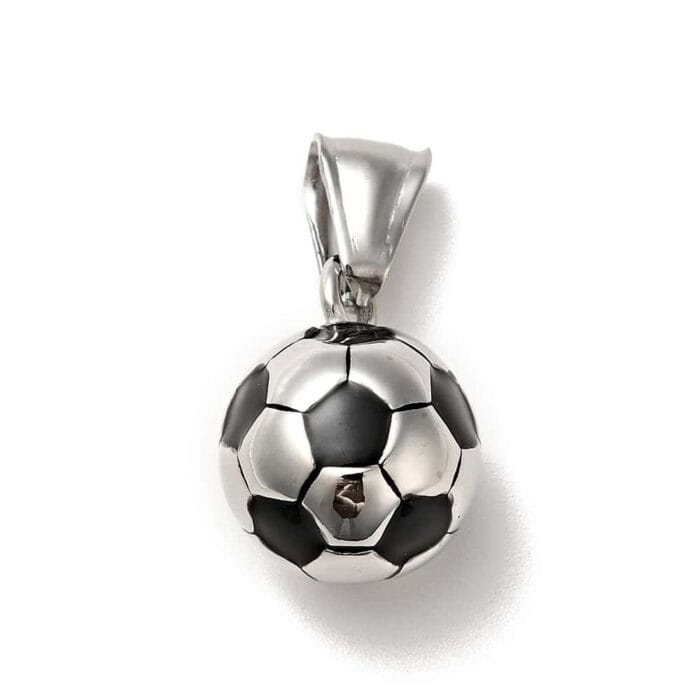Stainless Steel Soccer Ball Pendant 