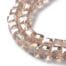 Peach Faceted Square Glass Beads