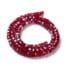 Dark Red Faceted Square Glass Beads