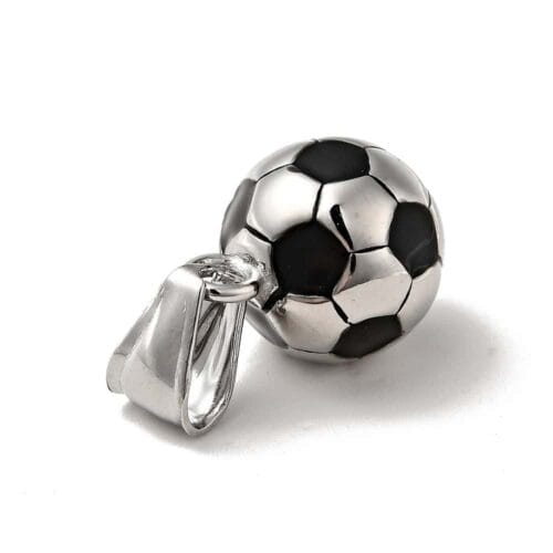 Stainless Steel Soccer Ball Pendant 
