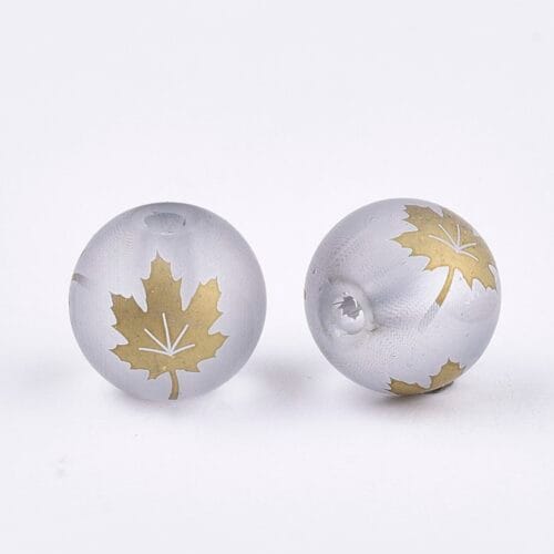 Golden Autumn Glass Beads