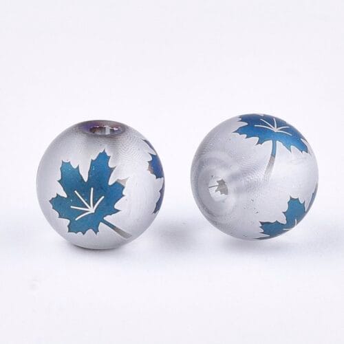 Turquoise Autumn Glass Beads