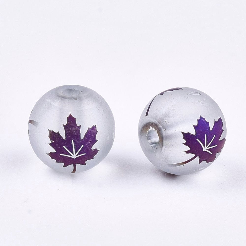 Indigo Autumn Glass Beads