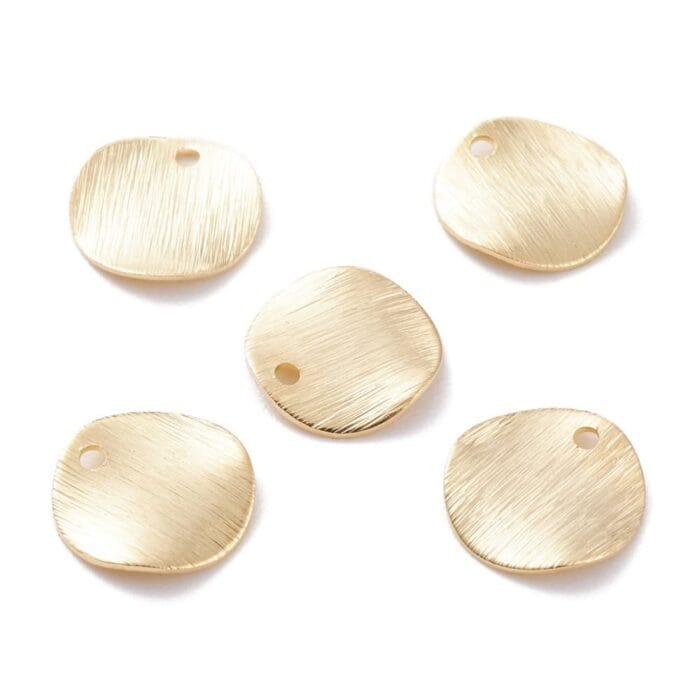 Minimalist Gold Plated Flat Pendant Charms