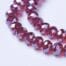 Violet Red Rondelle Glass Beads