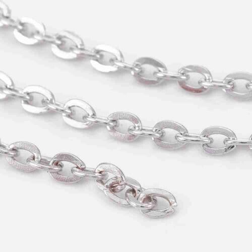 Silver Iron Cable Jewellery Chain