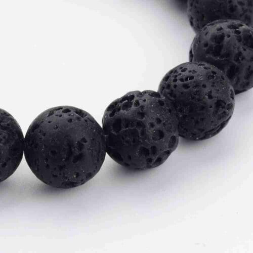 Very Earthy Large 16mm Natural Lava Beads