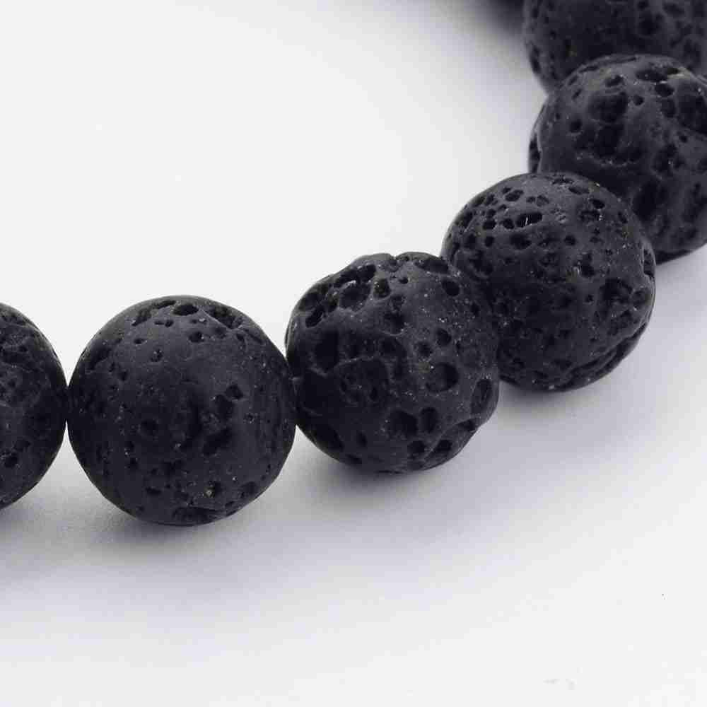Very Earthy Large 16mm Natural Lava Beads