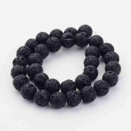 Large Natural Lava Beads