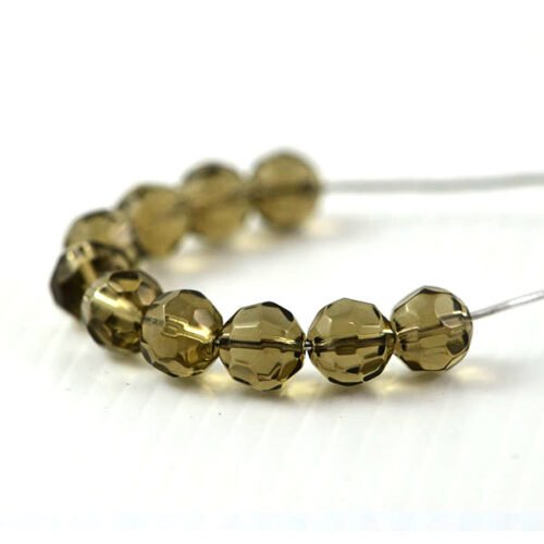 Smokey Topaz Czech Glass Beads