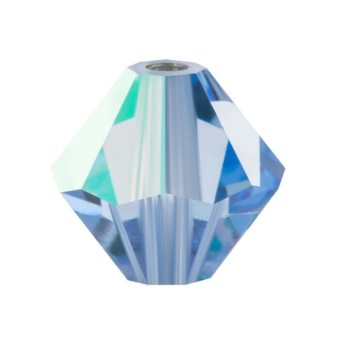 Light Sapphire AB Preciosa Bicones