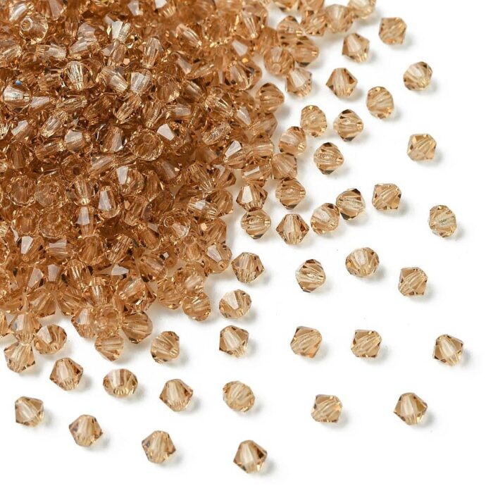 Light Topaz Preciosa Crystal Rondelles