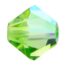 Peridot AB Preciosa Crystal Bicones