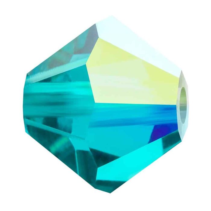 Blue Zircon AB Preciosa Crystal Bicones
