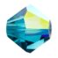 Indicolite AB Preciosa Crystal Bicones