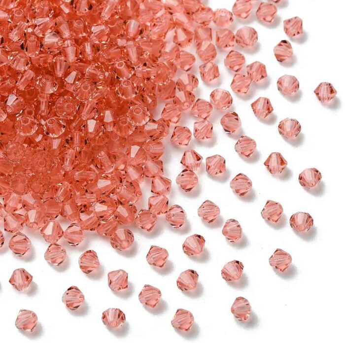 Rose Peach Preciosa Crystal Rondelles