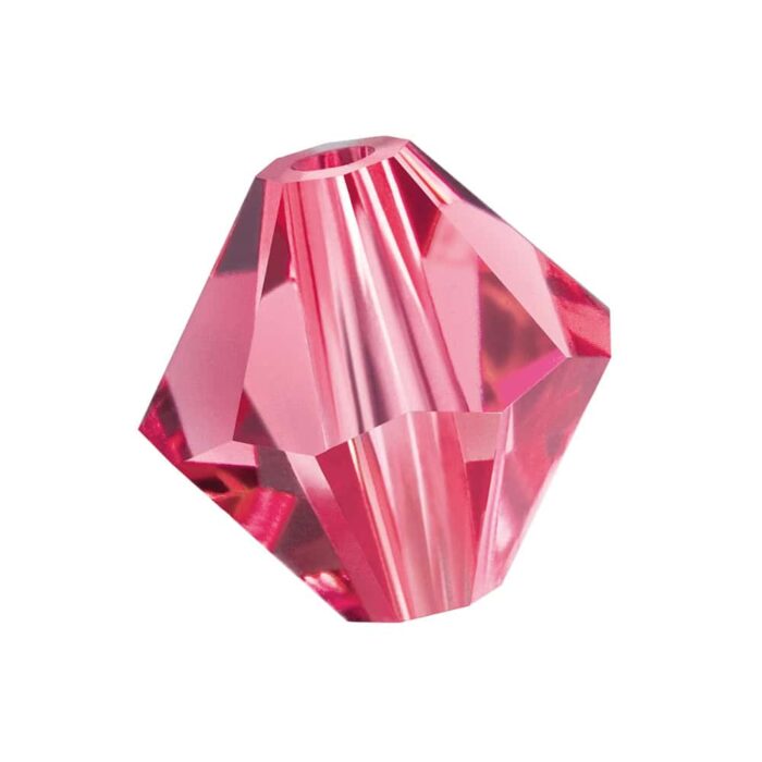 Indian Pink Preciosa Crystal Rondelles