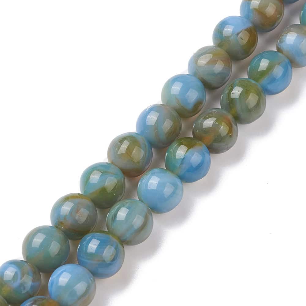 Light Sky Blue Lampwork Beads