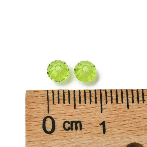 Lime Preciosa Crystal Bicones rondelles beads