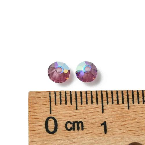 Amethyst AB Preciosa Crystal Bicone