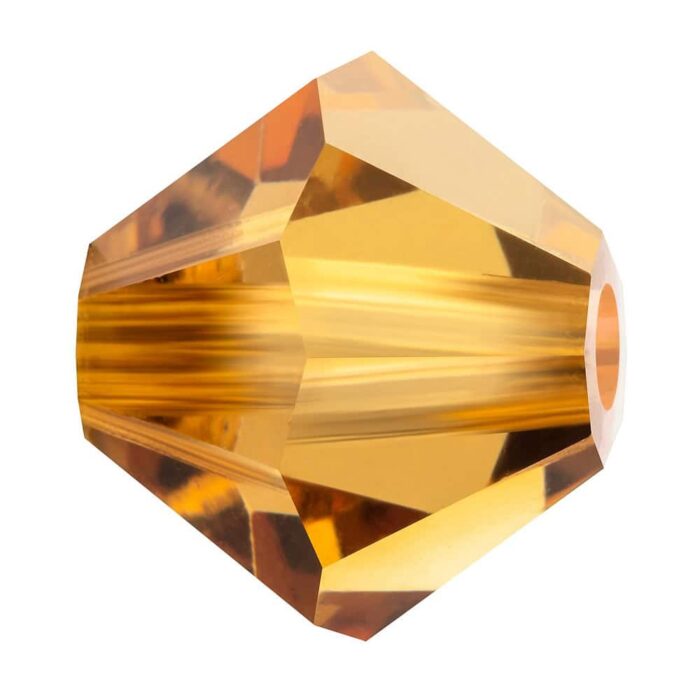 Light Topaz Preciosa Crystal Rondelles