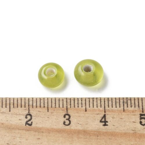 Green Flat Glass Lampwork Beads