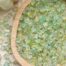 Two Tone Green Star Shape Glass Beads