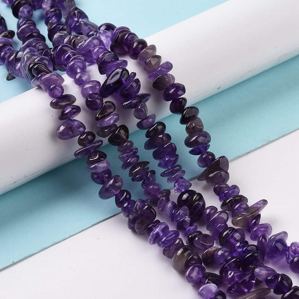 Dark Natural Amethyst Chip Stone