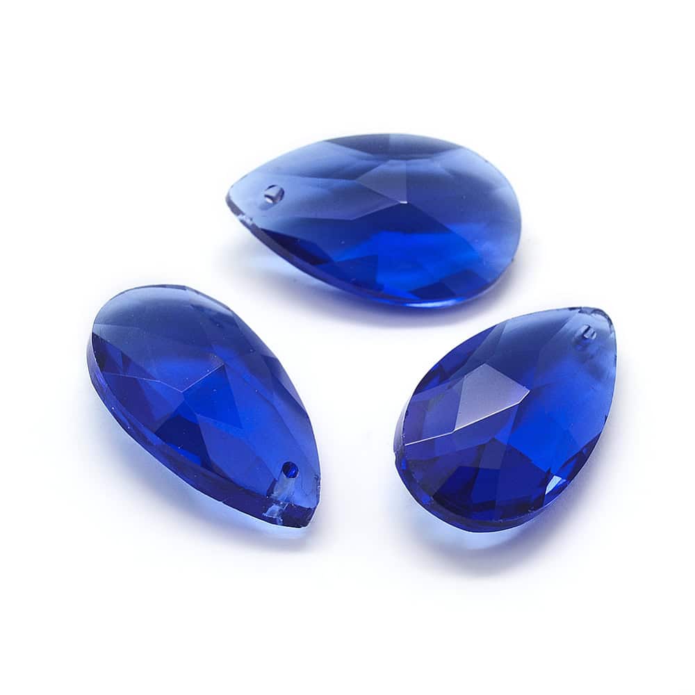Dark Blue Crystal Drop Bead