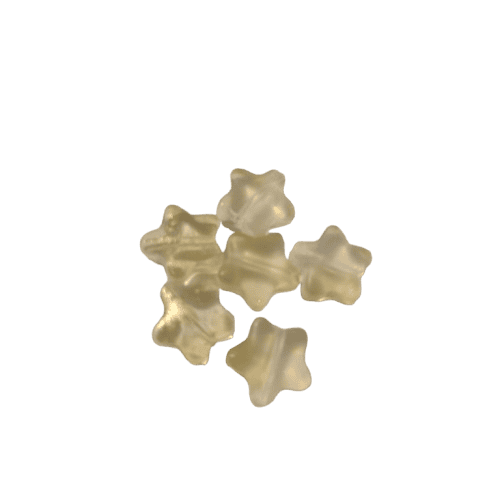 Light Golden Star Shape Glass Beads
