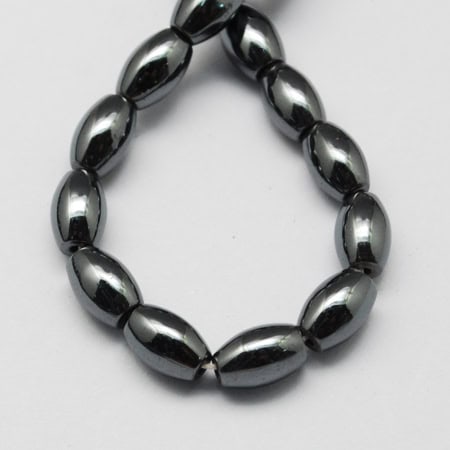 Oval Hematite Magnetic Beads