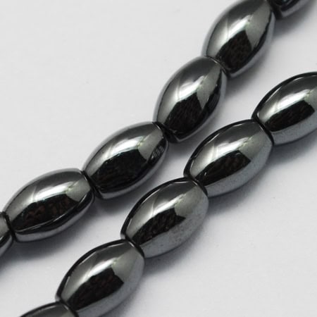 Oval Hematite Magnetic Beads