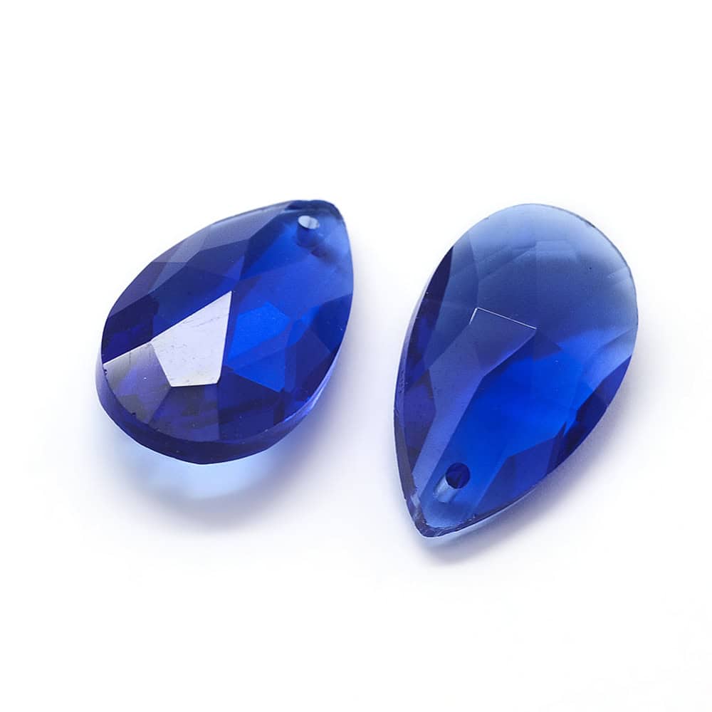 Dark Blue Crystal Drop Bead