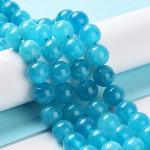 Deep Sky Blue Natural Jade Gemstones