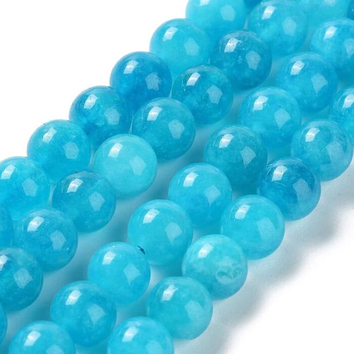 Deep Sky Blue Natural Jade Gemstones