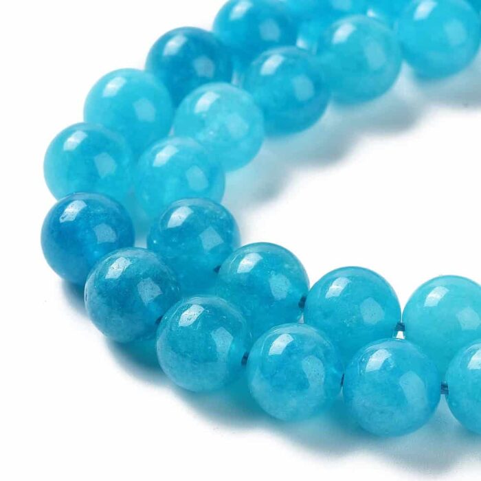 Deep Sky Blue Natural Jade Gemstones