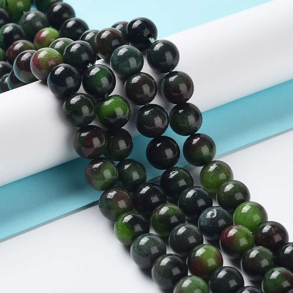 Dark Green Natural Jade Gemstones