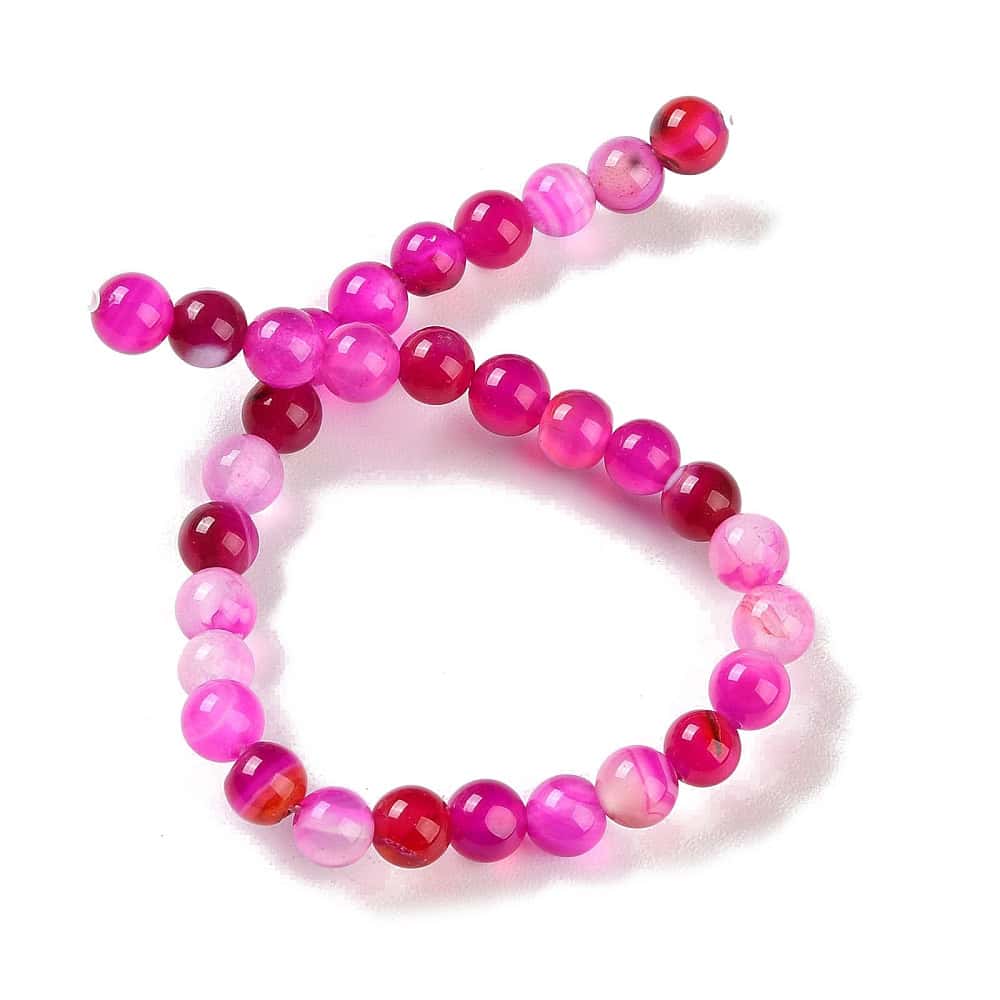 Round Pink Agate Gemstones
