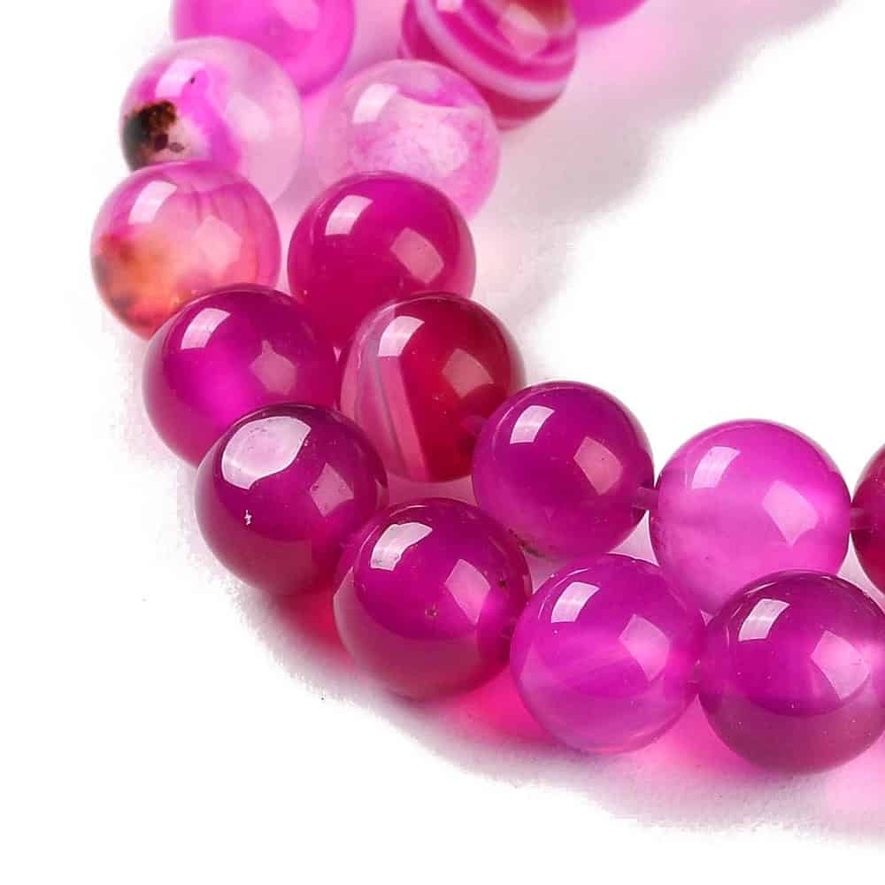 Round Pink Agate Gemstones