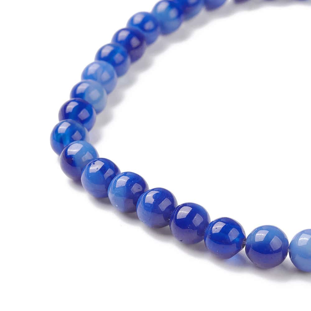 Blue Lampwork Round Beads